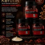 Keratin Creamy Hair Mask 1000 ml nawilżająca i wygładzająca