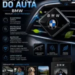Zapach do auta BMW czarny z logo, długotrwała świeżość