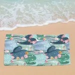 Ręcznik plażowy z mikrofibry 70x140 cm wzór kaktusy mix kolorów