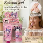 Zestaw Pielęgnacyjny RPK Kuromi 2w1 krem do rąk i balsam do ust różowy