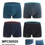 Bokserki męskie MPC80920 bawełniane z elastanem wzór 4 kolory