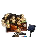 Girlanda solarna LED 20 żarówek 10m ciepłe białe światło z pilotem