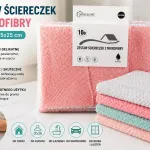 Ściereczki z mikrofibry 25x25 cm zestaw 10 sztuk pastelowe kolory