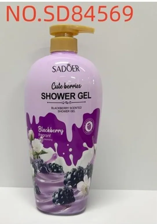 SADOER Perfumowany żel pod prysznic o zapachu jeżyny 1000 ml z pompką