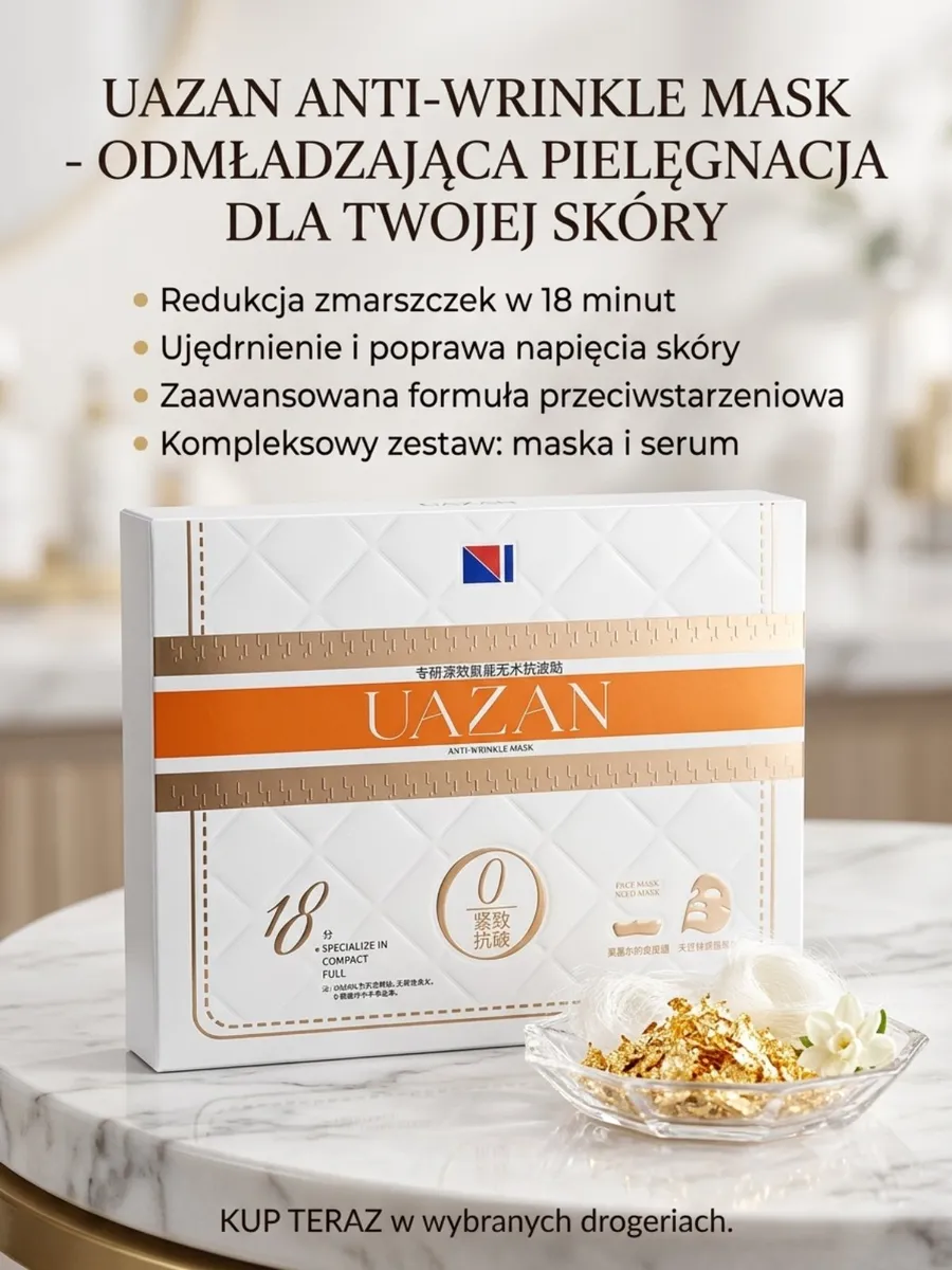 UAZAN Anti-Wrinkle Mask luksusowa odmładzająca pielęgnacja twarzy
