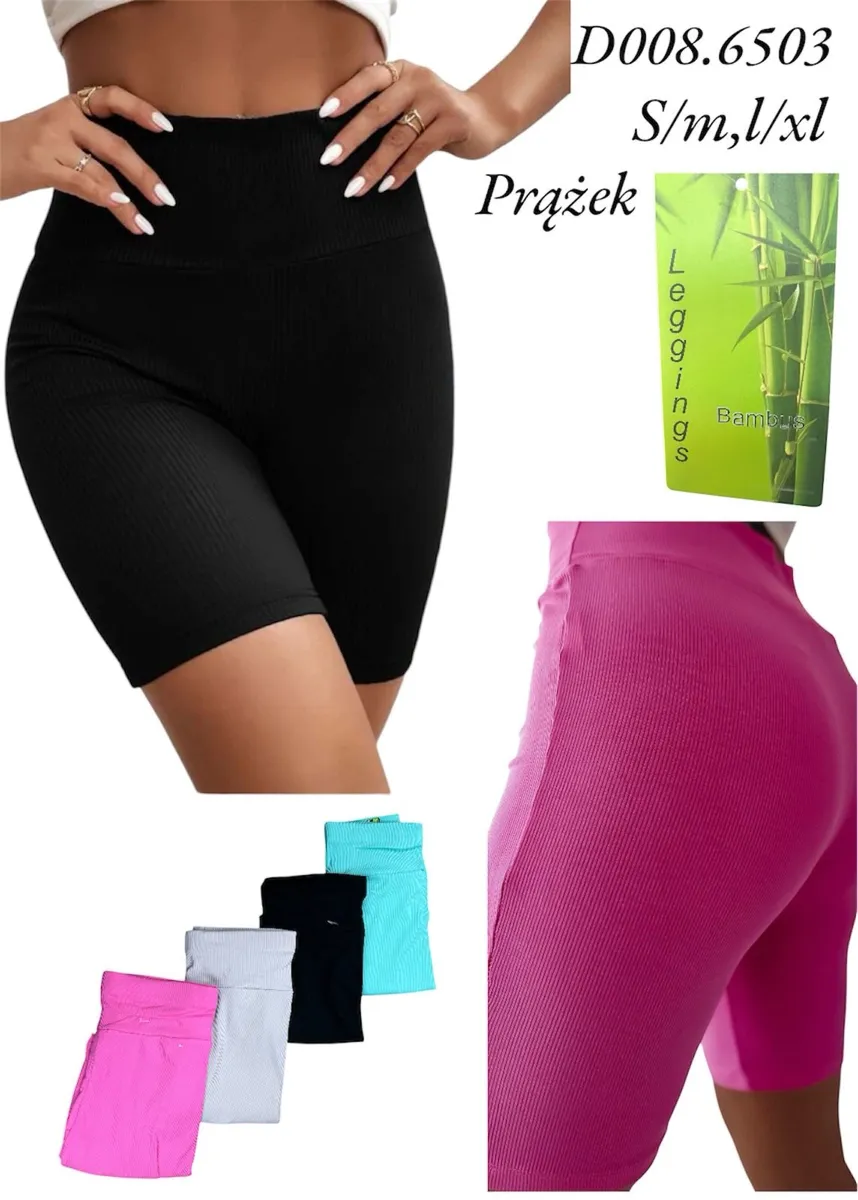 Legginsy Prążkowane Kolorowe S/M, L/XL