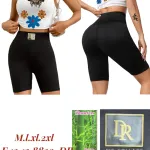 Legginsy damskie czarne z wysokim stanem bambusowe DR