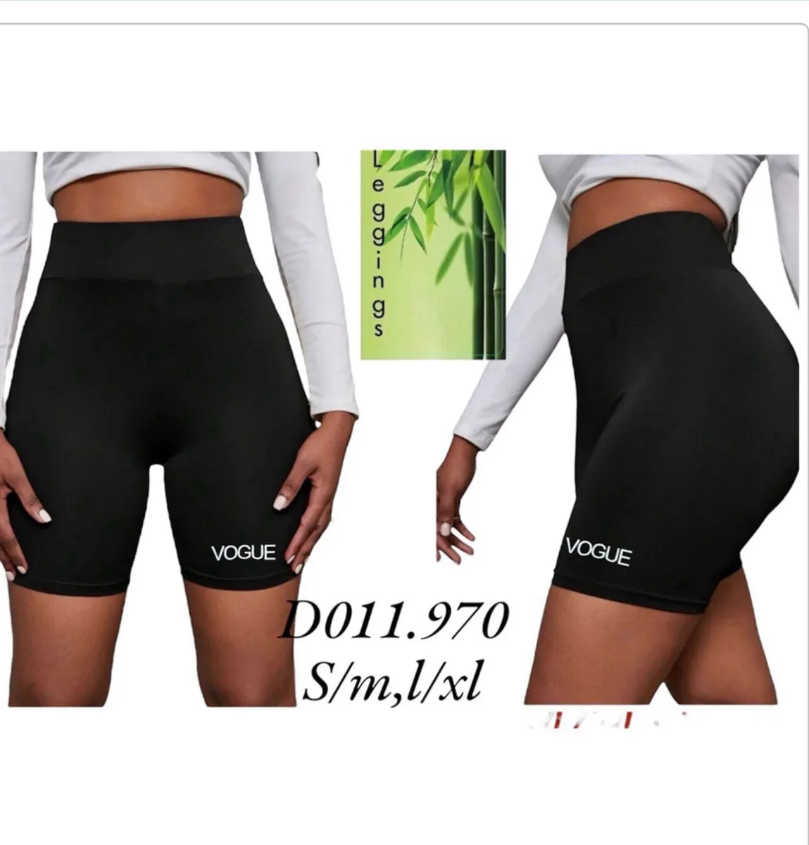 Legginsy krótkie czarne VOGUE D011.970 S/M, L/XL