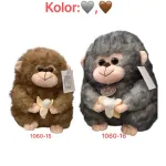 Pluszowa Małpka z Bananem 25cm Szara lub Brązowa