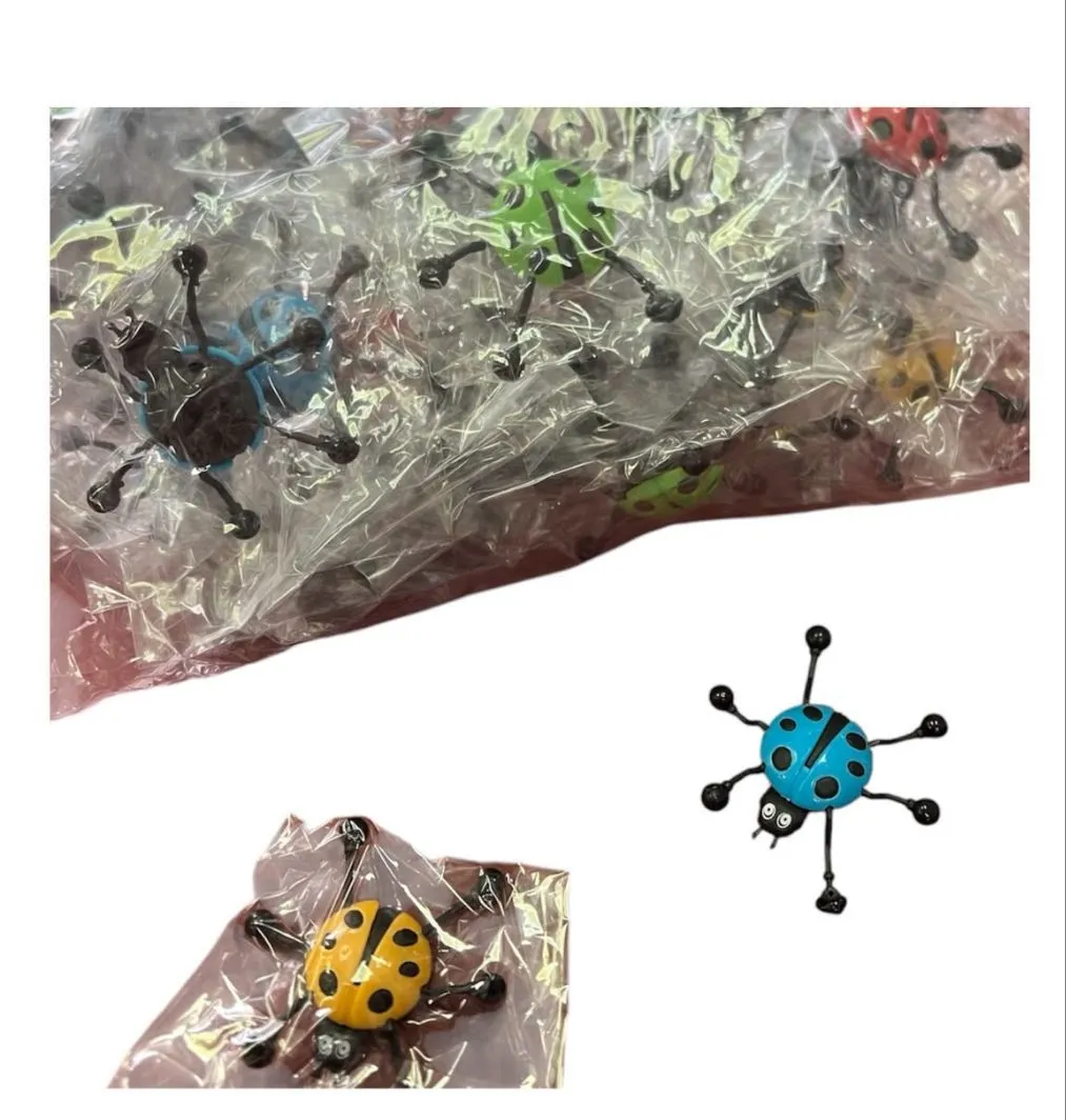 Kolorowe plastikowe biedronki dekoracyjne mix kolorów