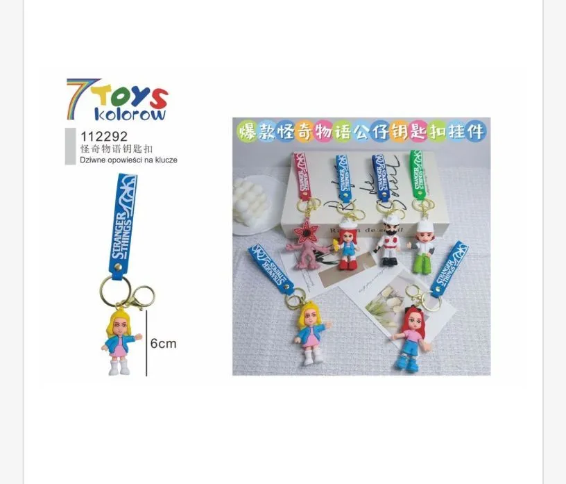 Brelok do kluczy Stranger Things z figurką 6 cm kolorowy