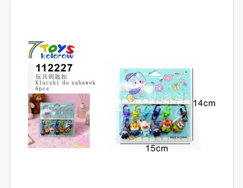 Zestaw 6 kolorowych breloków do zabawek 7 Toys