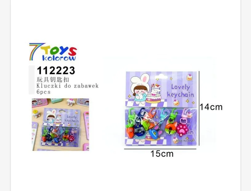 Kolorowe breloki do kluczy 6 sztuk 7 Toys