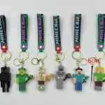 Brelok Minecraft postacie 6 cm z paskiem z nadrukiem
