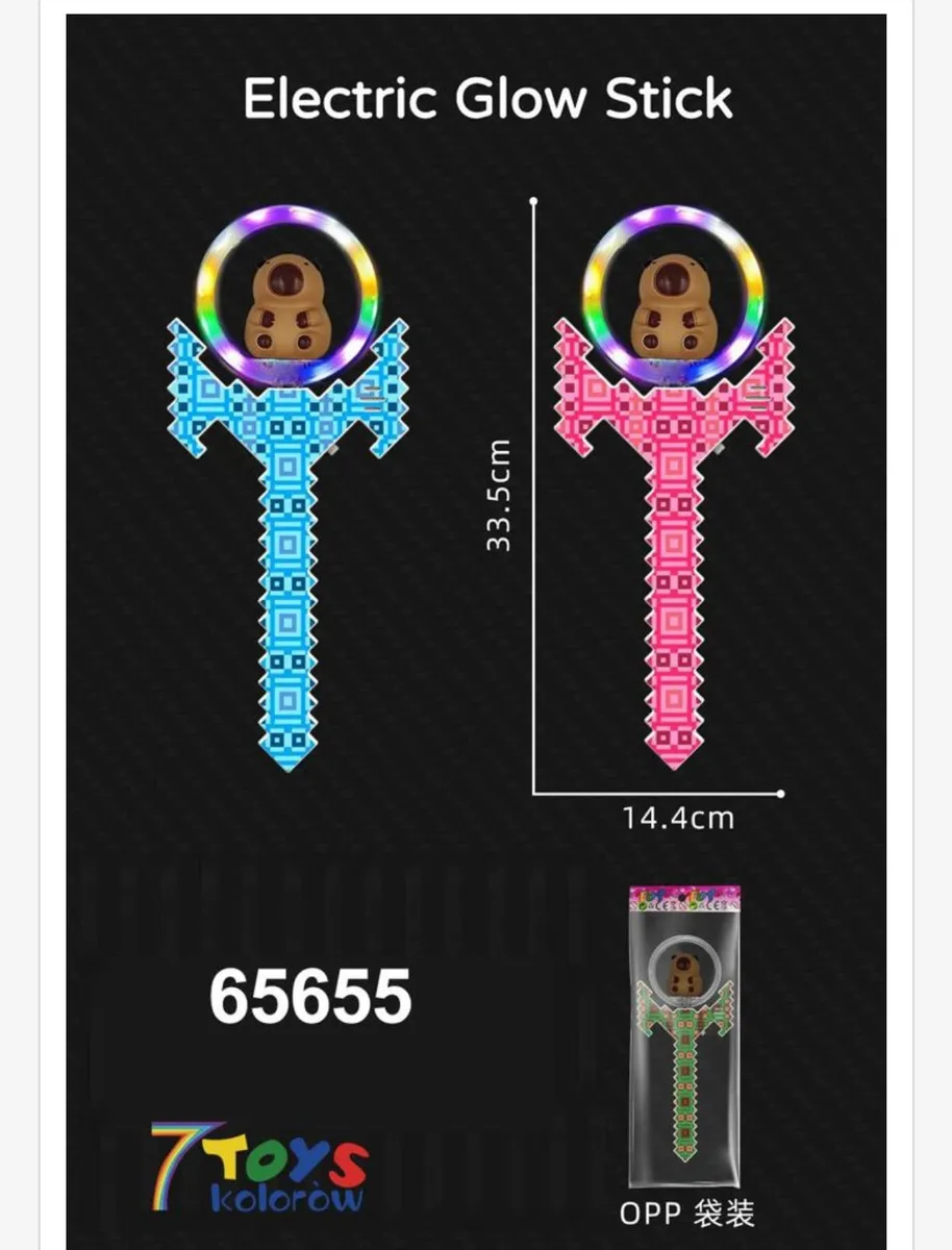 Electric Glow Stick świecący miecz LED 33,5x14,4 cm kolorowy WK240626-