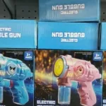 Pistolet na Bańki Mydlane Elektryczny Niebieski i Różowy WK240626-3