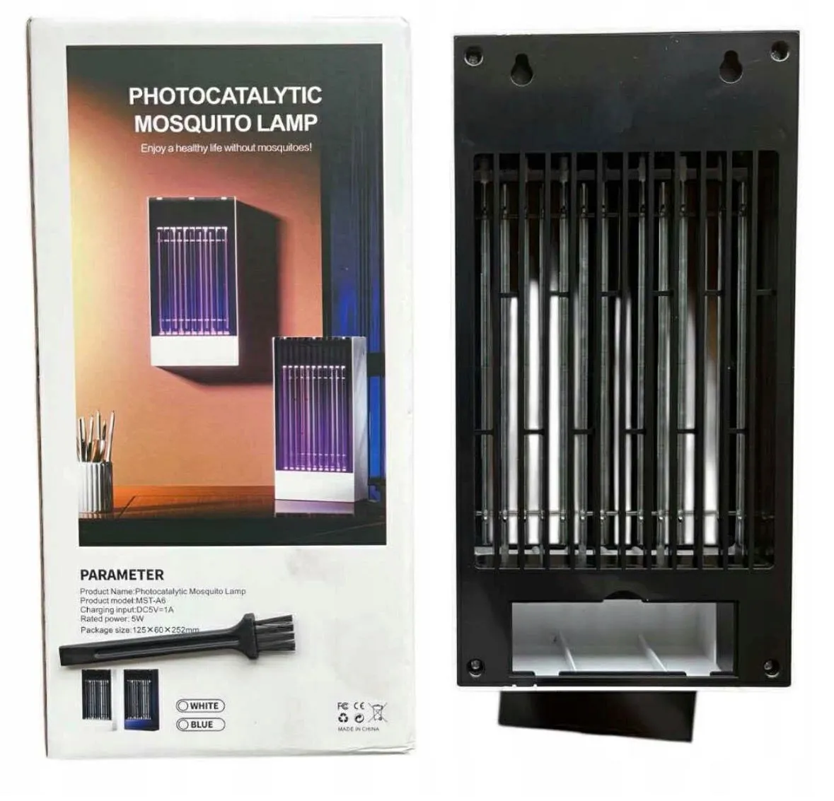 Fotokatalityczna Lampa UV na Komary i Owady USB Czarna