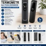 Termometr Bezdotykowy IR LCD Czarny 15,6x3,6x2,2 cm Szybki Pomiar