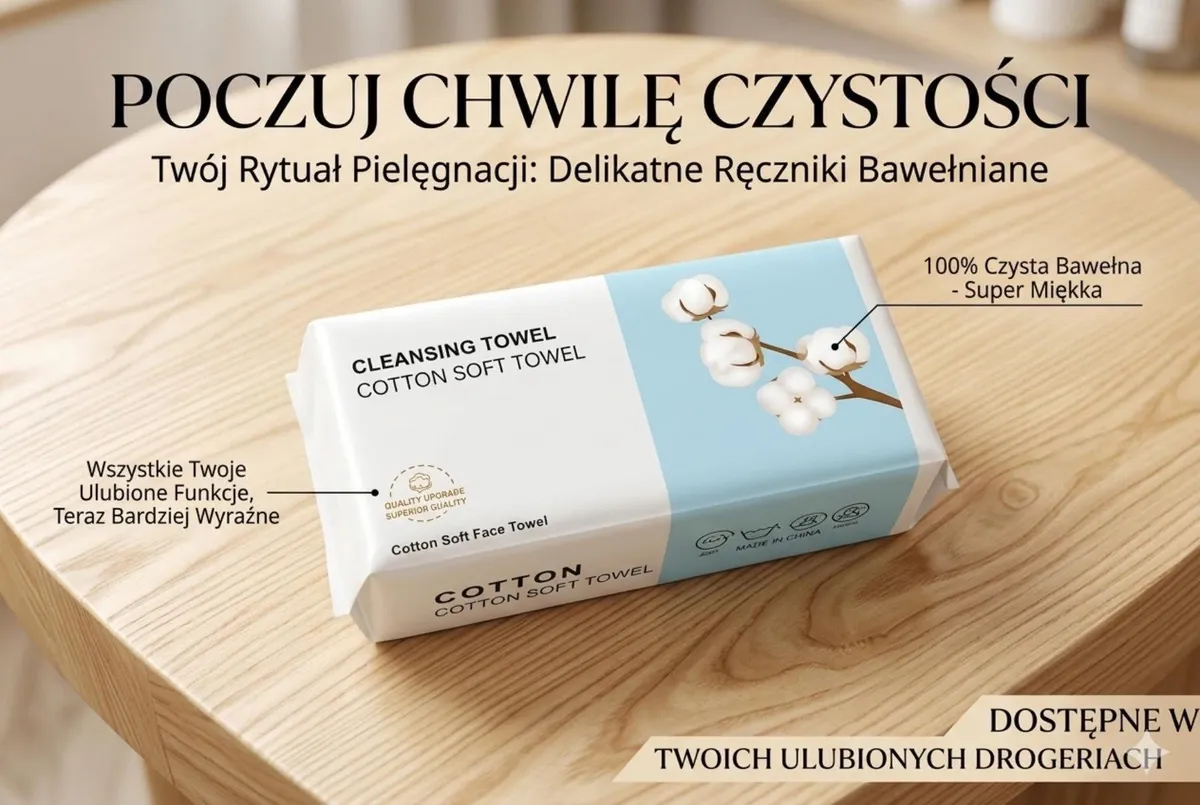 Delikatne Bawełniane Ręczniki do Twarzy 100% Czysta Bawełna