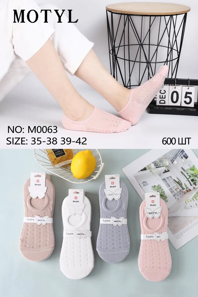 Stopki damskie Motyl ażurowe pastelowe rozmiar 35-42