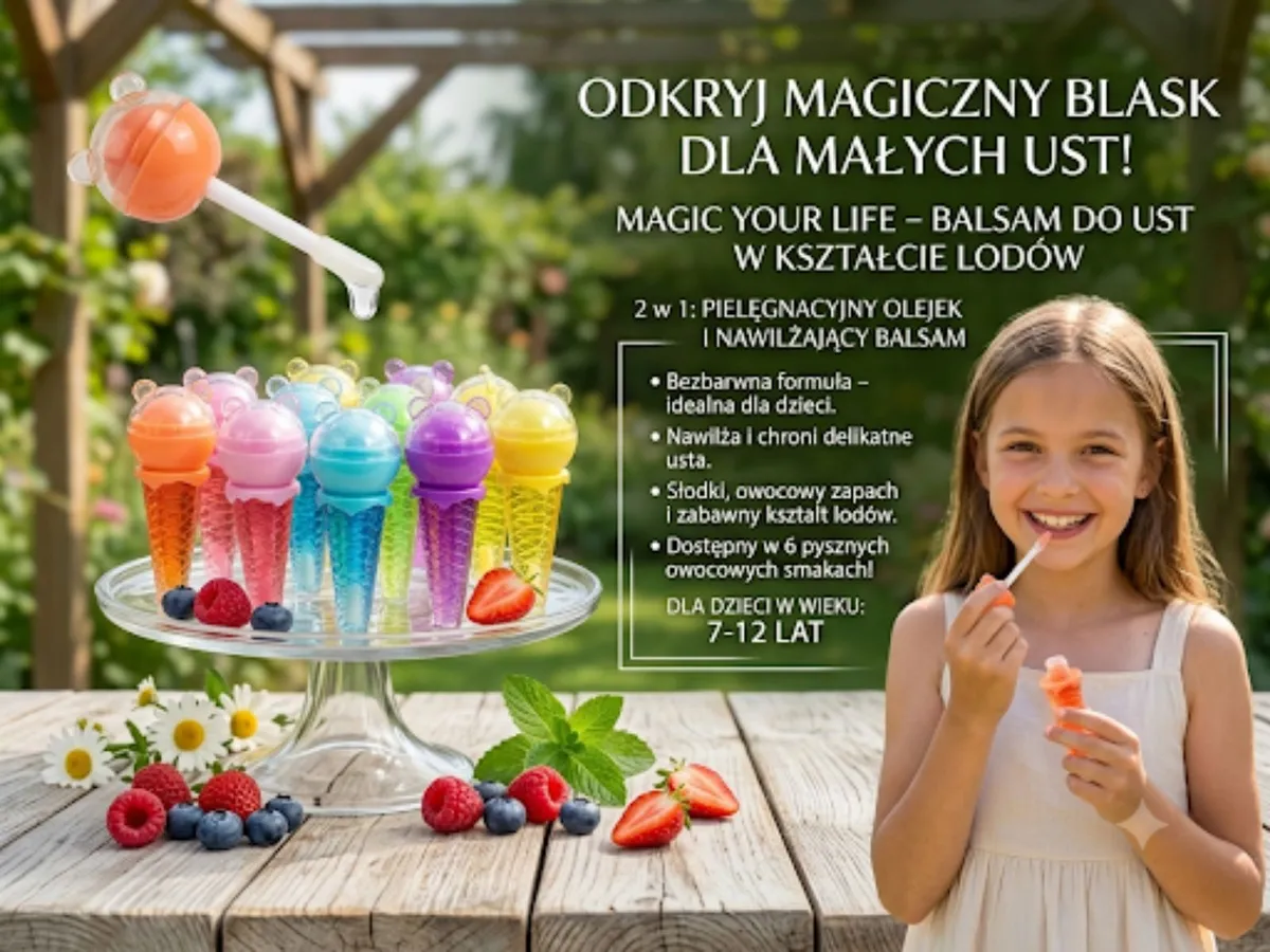 Magic Your Life Balsam do ust w kształcie lodów owocowy