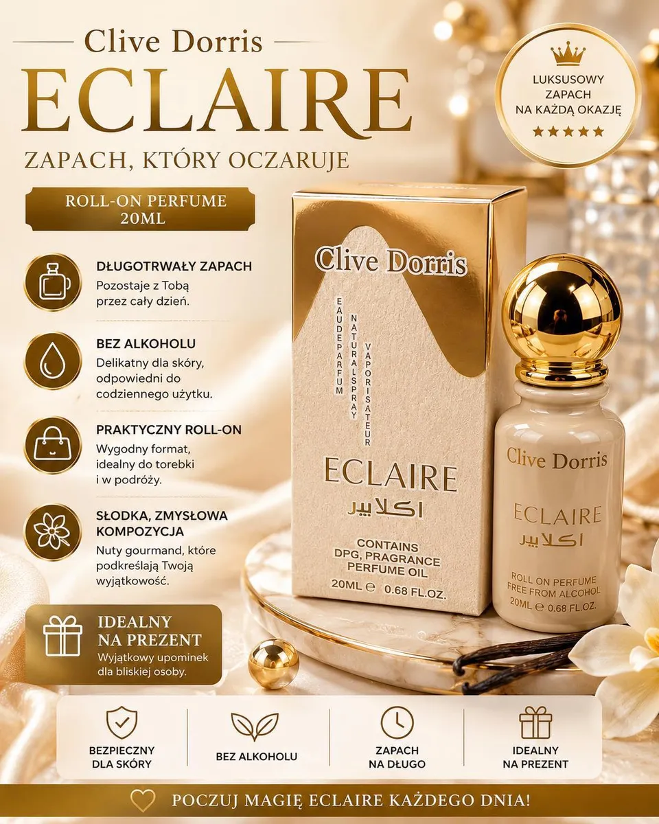 Clive Dorris Eclaire Perfumy Roll-On 20ml bez alkoholu