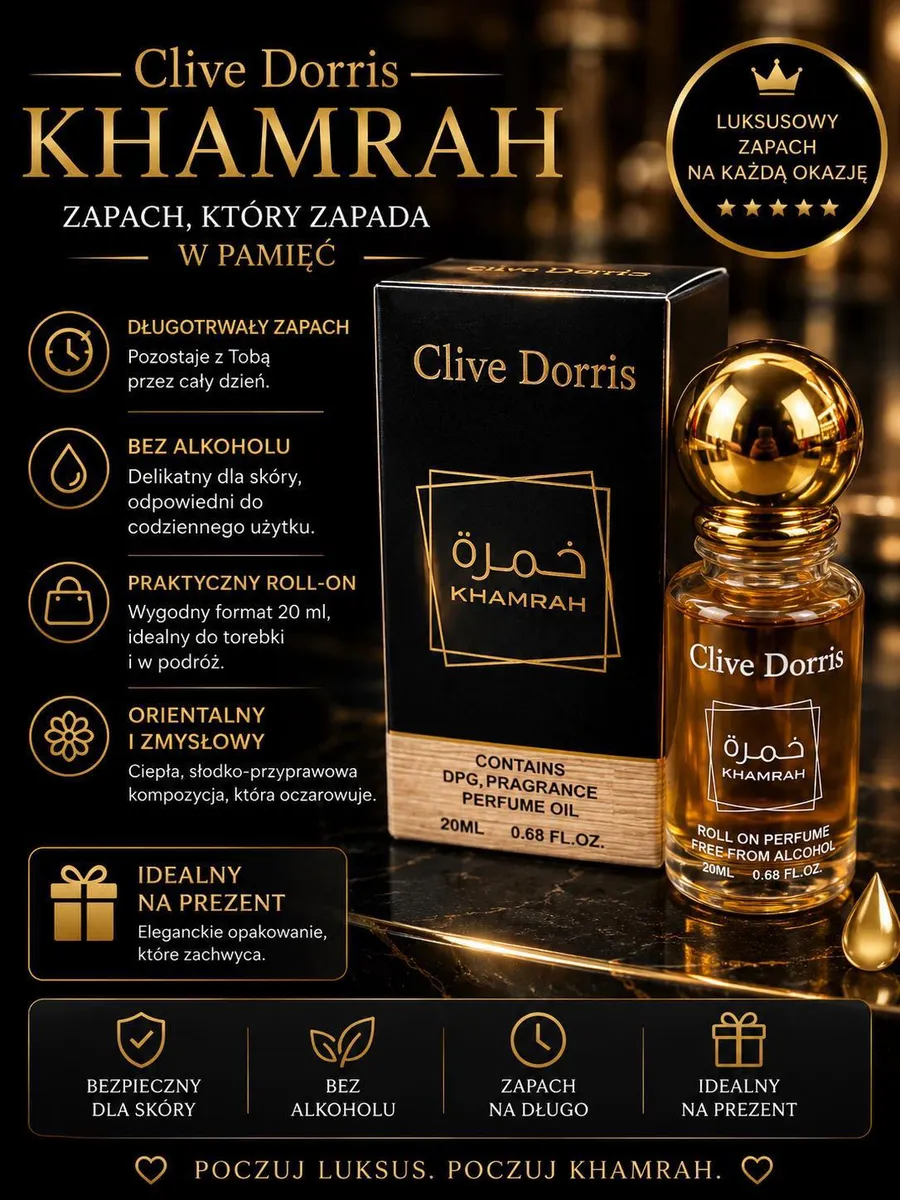 Clive Dorris Khamrah Perfumy Roll-On 20ml Orientalny Zapach