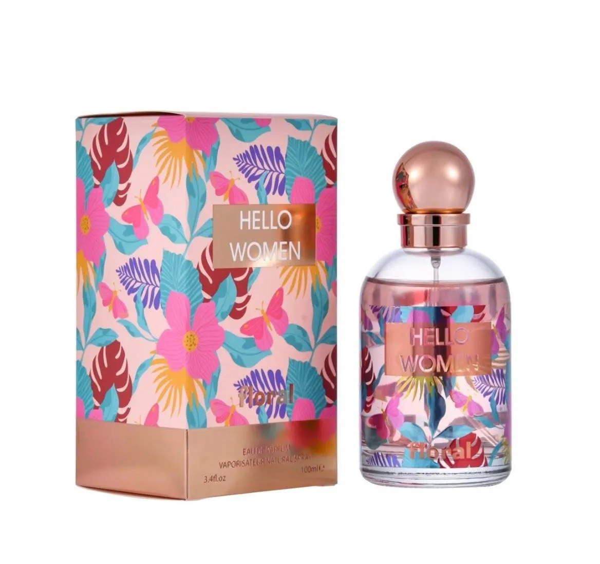 Perfumy Hello Women Floral 100ml z kwiatowym motywem
