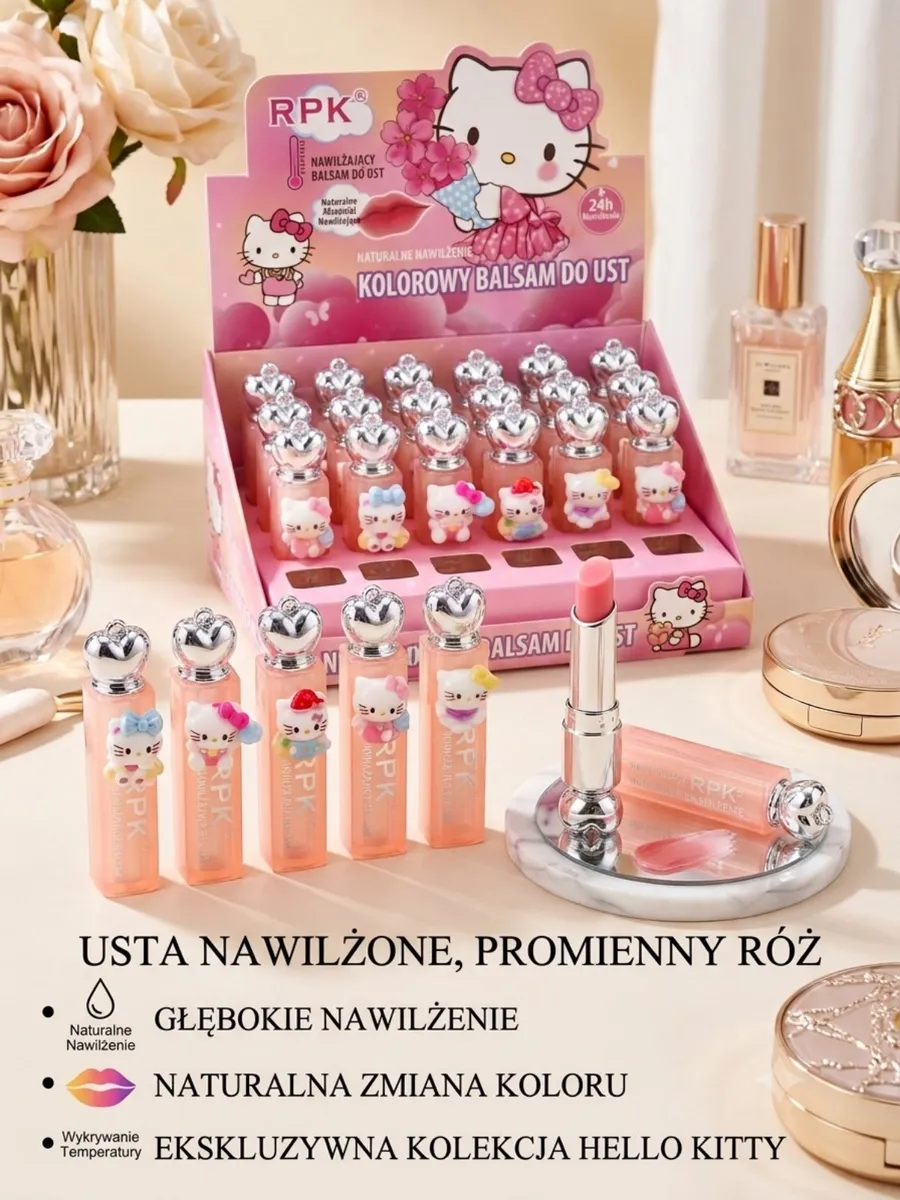 RPK Kolorowy Balsam do Ust Hello Kitty z Zmianą Koloru