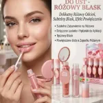 Rosae Lip Gloss różowy błyszczyk do ust z lusterkiem i pędzelkiem