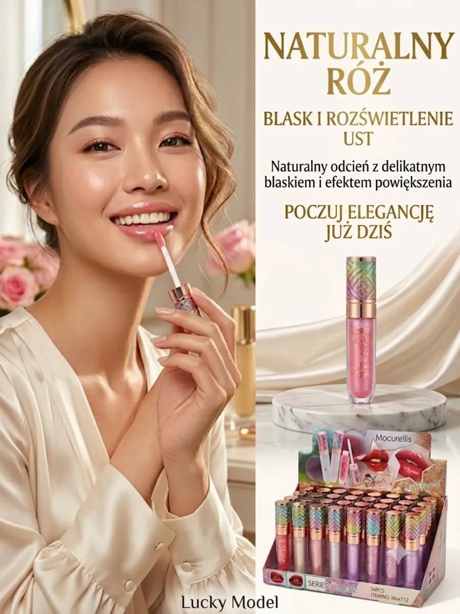 Naturellis Rosea Naturalny Róż Błyszczyk do Ust z Efektem Powiększenia
