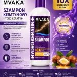 Szampon keratynowy MVAKA Hydro Keratin+ 500ml do włosów suchych i zniszczonych