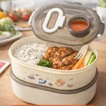 Pojemnik Bento z pojemnikiem na sos i uroczym nadrukiem WK260626-1
