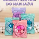 Różowy zestaw do makijażu Fluffy Beauty z opaską i gąbką