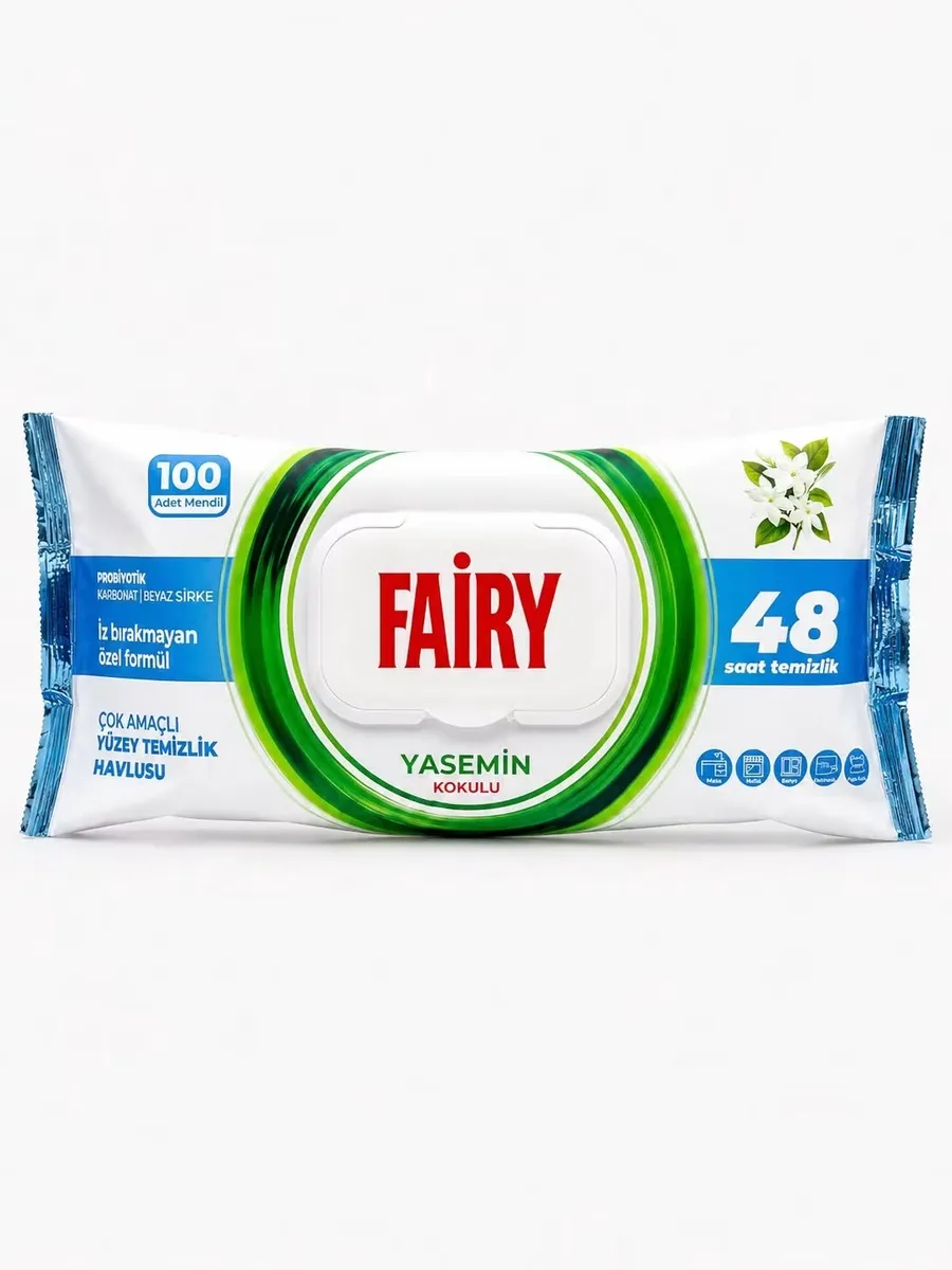 Fairy Chusteczki do Czyszczenia Powierzchni o Zapachu Jaśminu 100 szt.