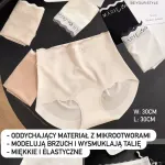 Majtki modelujące beżowe z mikrootworami, rozmiar uniwersalny