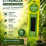 Ambar perfums cytronella naturalne kadzidełka odstraszające komary 20 szt.