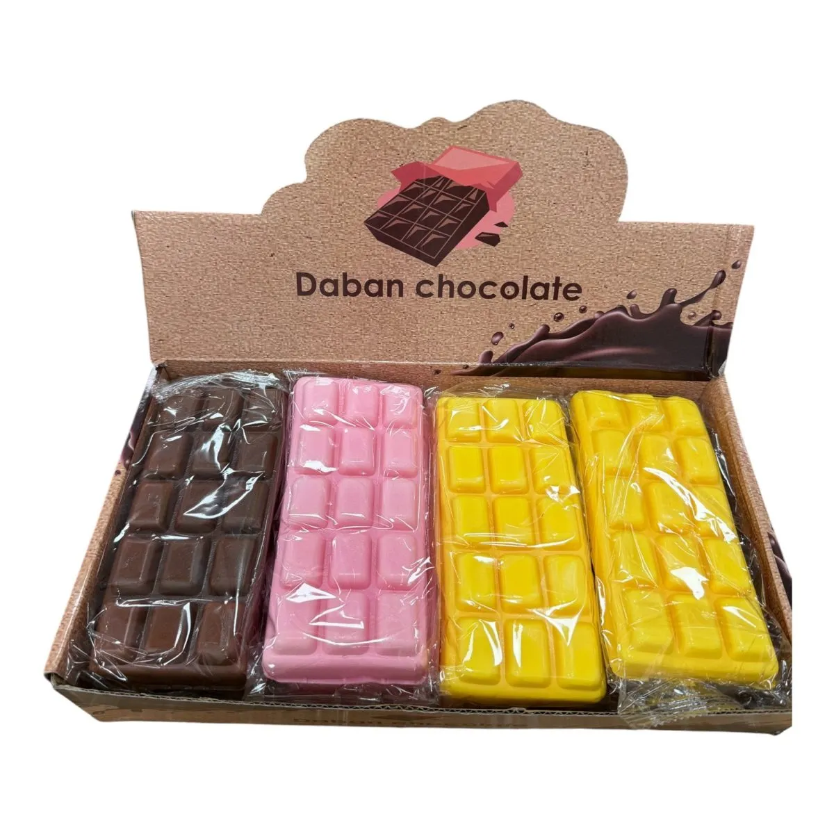 Daban chocolate zestaw mydeł w kształcie tabliczki czekolady mix kolorów
