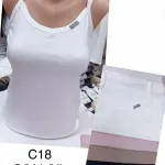 Biały top damski na ramiączkach MINU C18 S/M L/XL