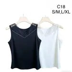 Top damski z koronką biały i czarny S/M, L/XL