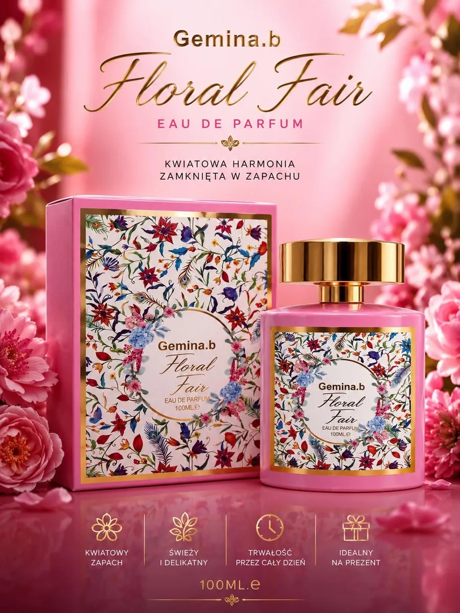Gemina.b Floral Fair Perfumy 100ml Kwiatowy Zapach Różowy
