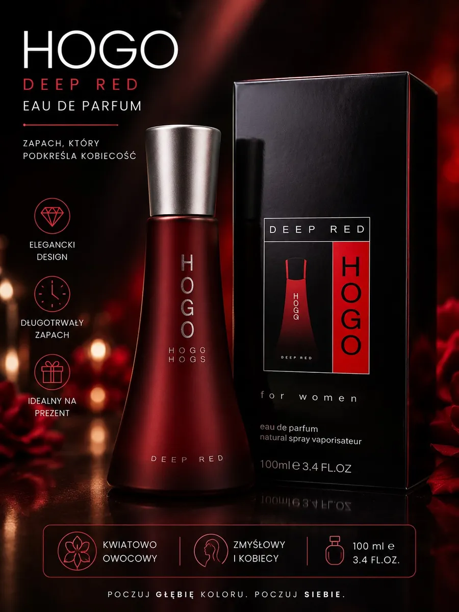 Perfumy HOGO Deep Red 100ml damskie kwiatowo-owocowe