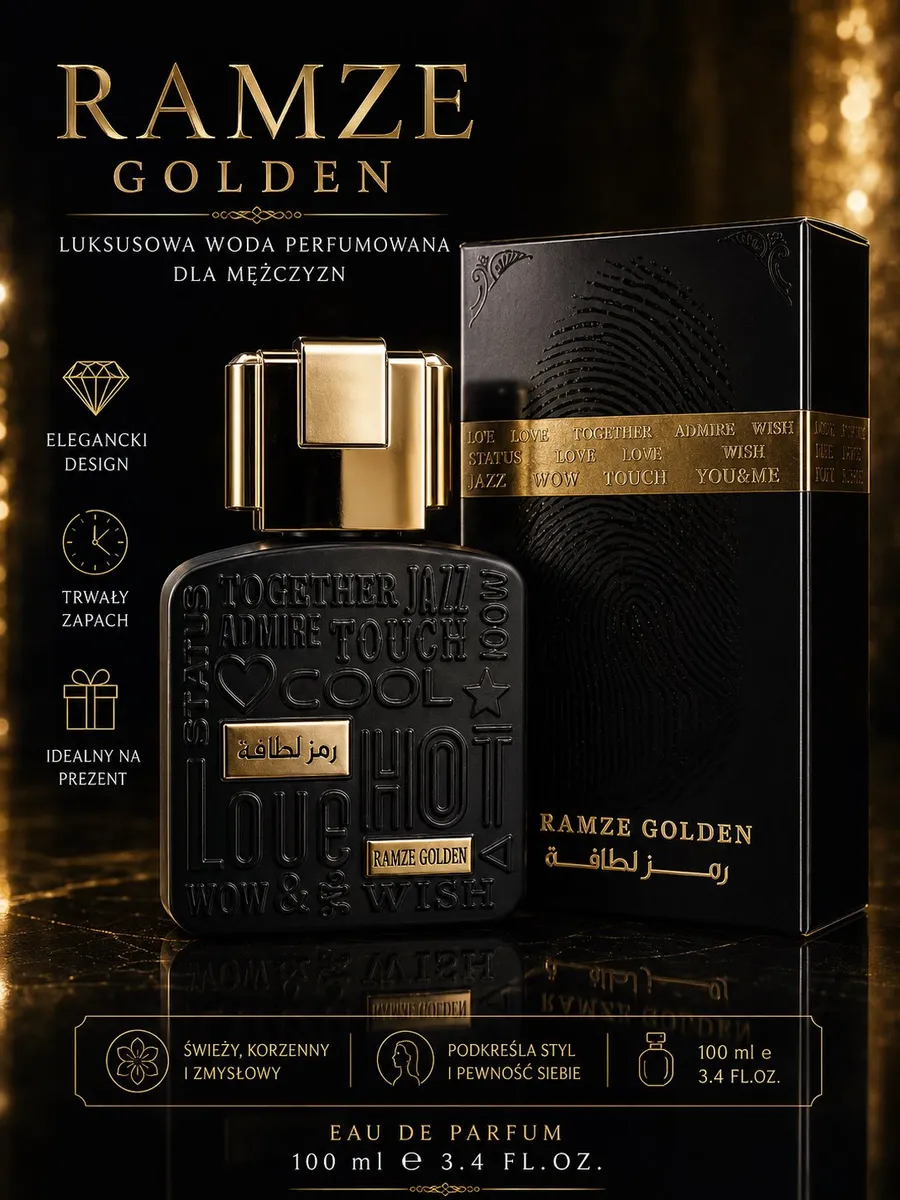 Ramze Golden czarna woda perfumowana 100 ml dla mężczyzn