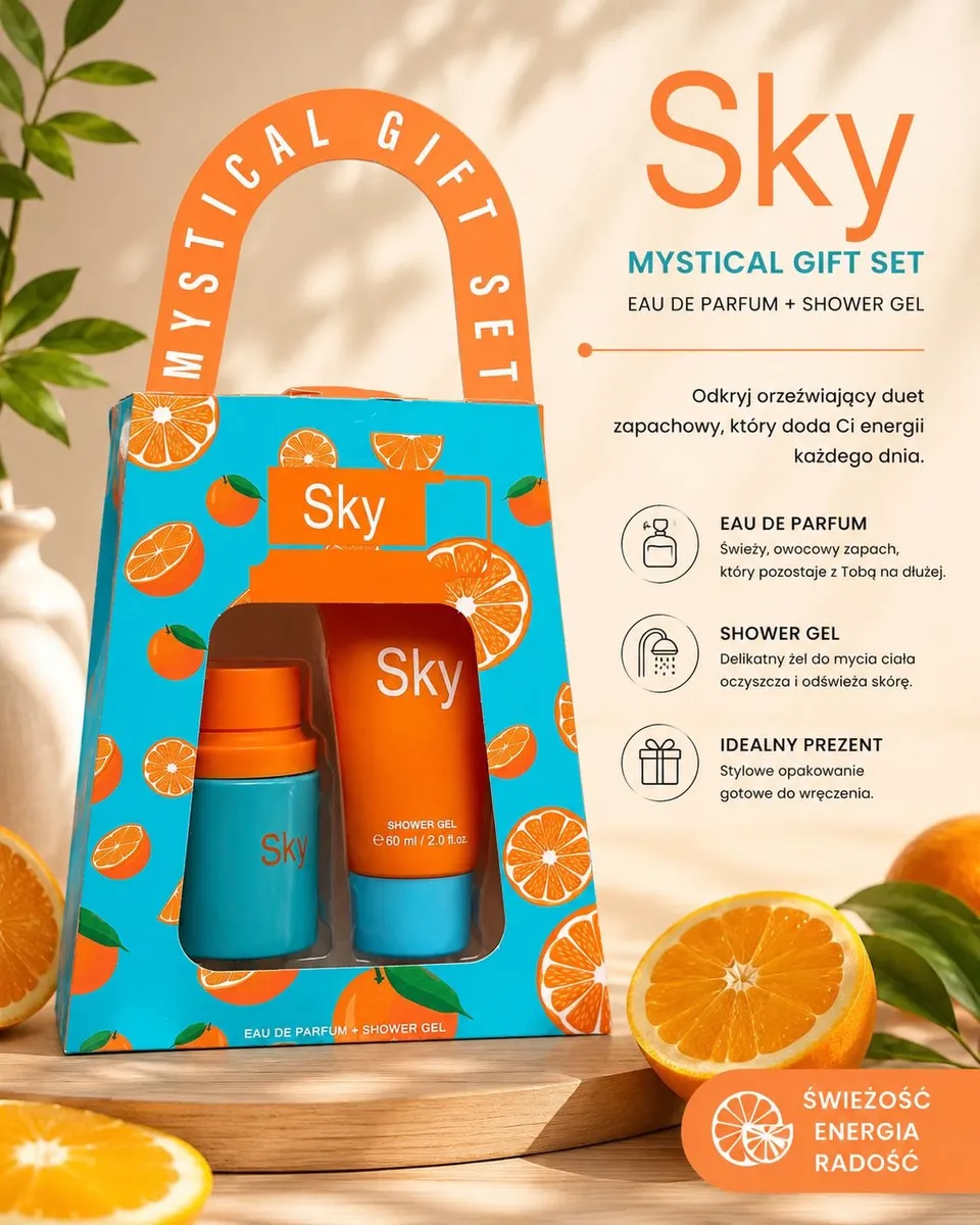 Sky Mystical Gift Set zestaw perfum i żelu pod prysznic 60 ml