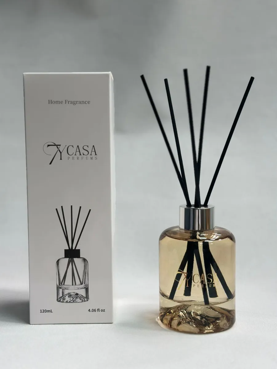 Dyfuzor zapachowy 120ml z czarnymi patyczkami i przezroczystą butelką