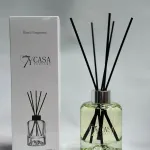 Dyfuzor zapachowy 120ml z czarnymi patyczkami i przezroczystą butelką