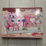 Pen holder Lina Belle różowy stojak na długopisy z klocków
