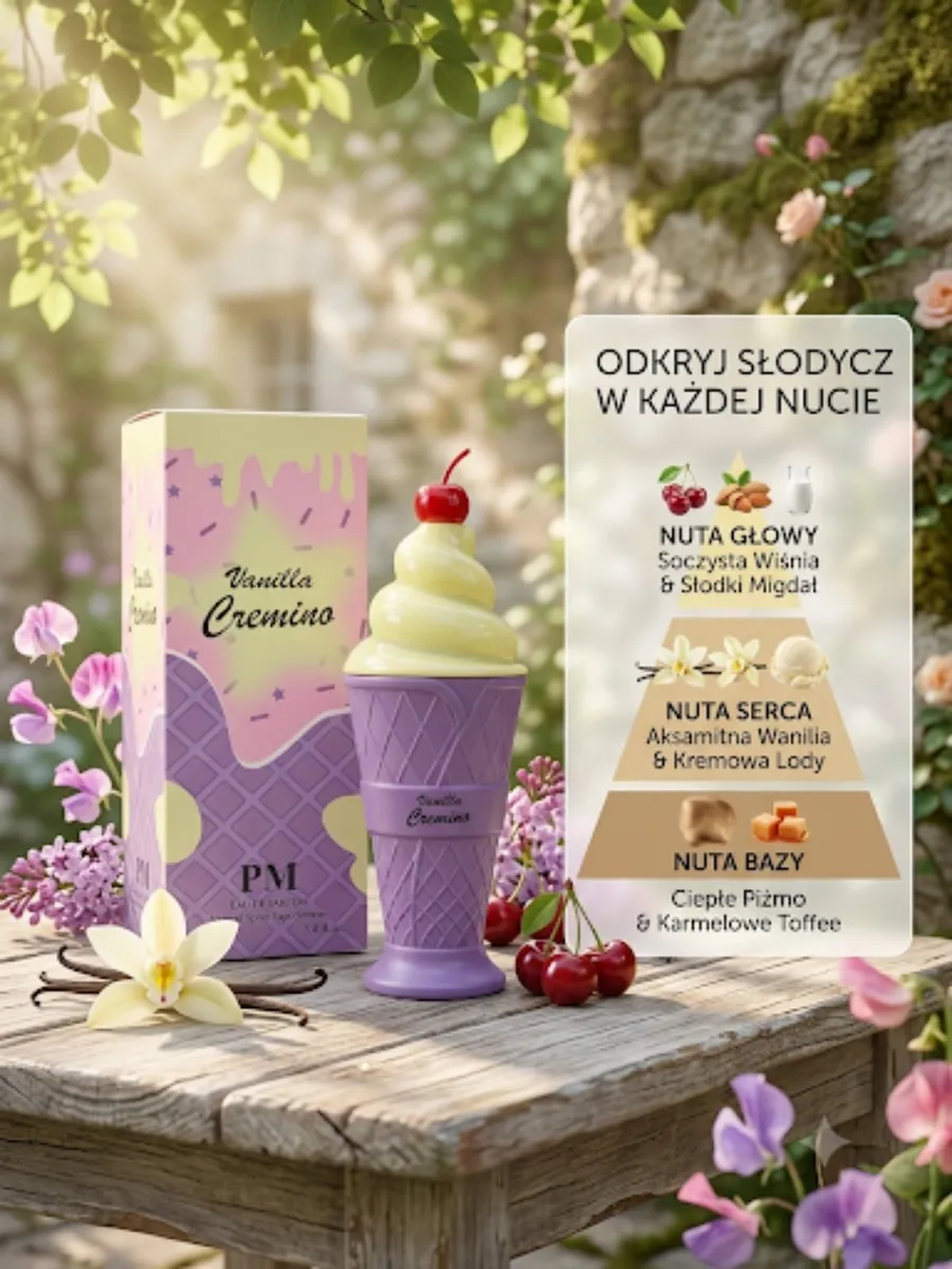 Perfum Vanilla Cremino 100ml o słodkich nutach wiśni i wanilii