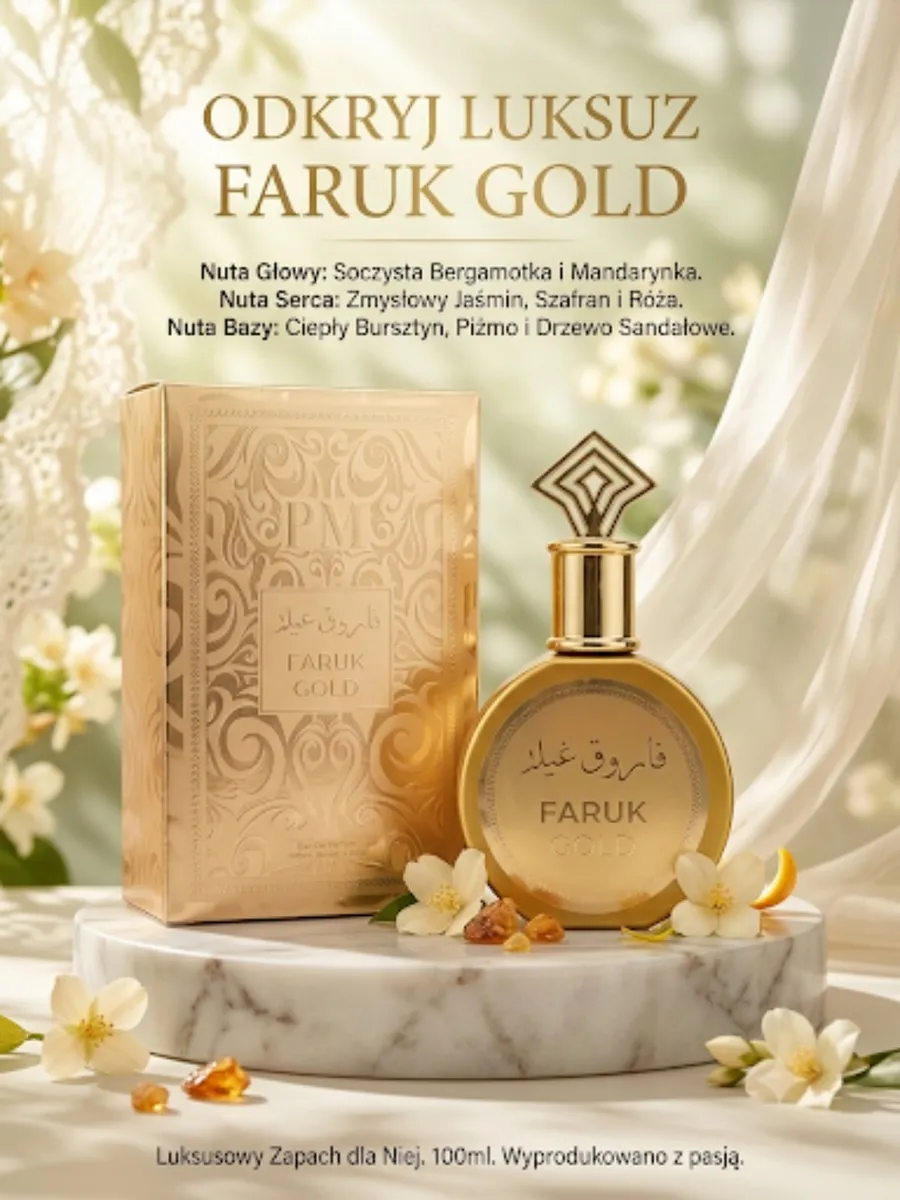 Faruk Gold Perfumy 100ml luksusowy zapach damski