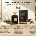 QURBAT Knight Edition Perfum 100ml czarny flakon z złotymi detalami